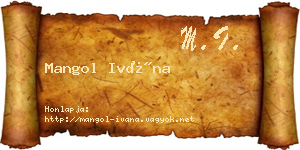 Mangol Ivána névjegykártya